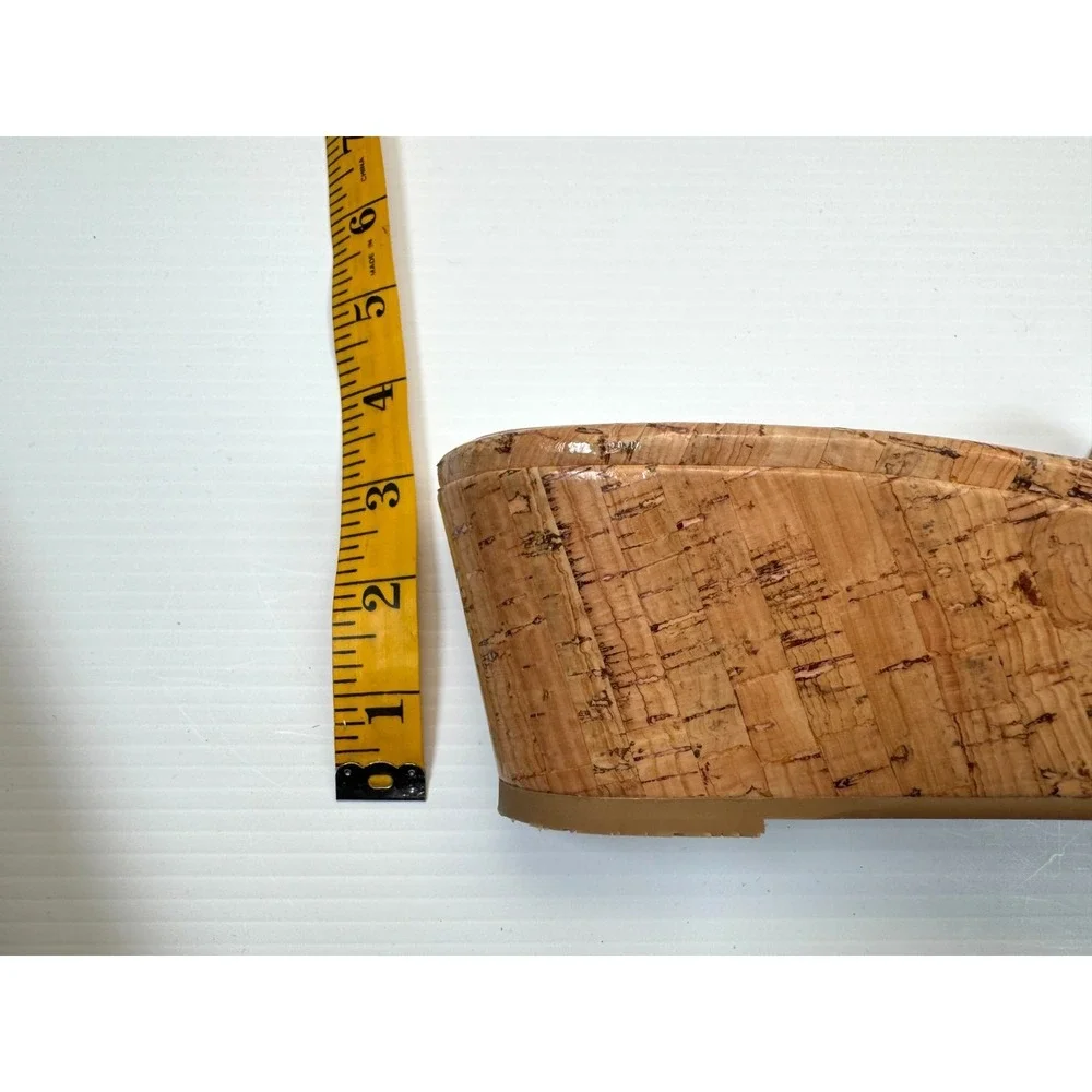 Stuart Weitzman‎ Summer Wedge Women 8.5 EUC $375 Leather  Slide Sandals Platform - Picture 6 of 10